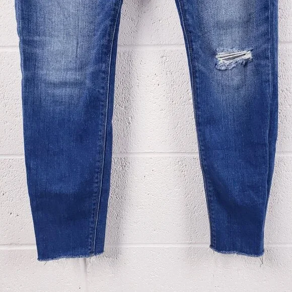 Hudson Nico Super Skinny Distressed High Rise Denim Blue Jeans Women's Size‎ 30 - Picture 6 of 10